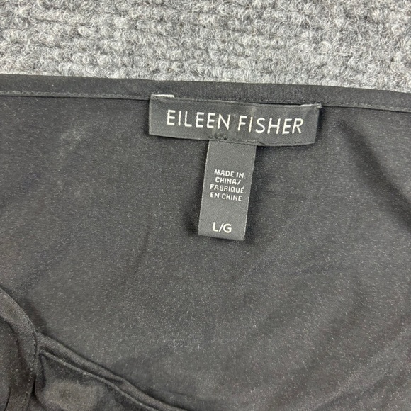 EILEEN FISHER Women’s Black Silk Tank Top Blouse size: Large - Picture 3 of 7